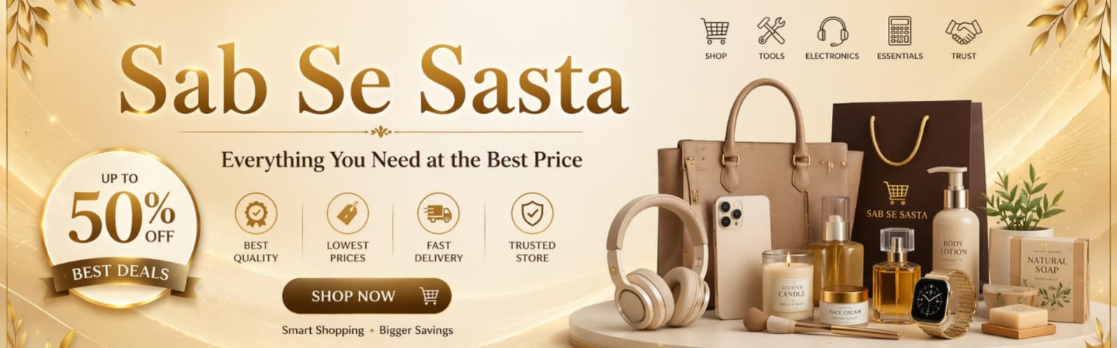 cheap online shopping in Pakistan banner sub say sasta
